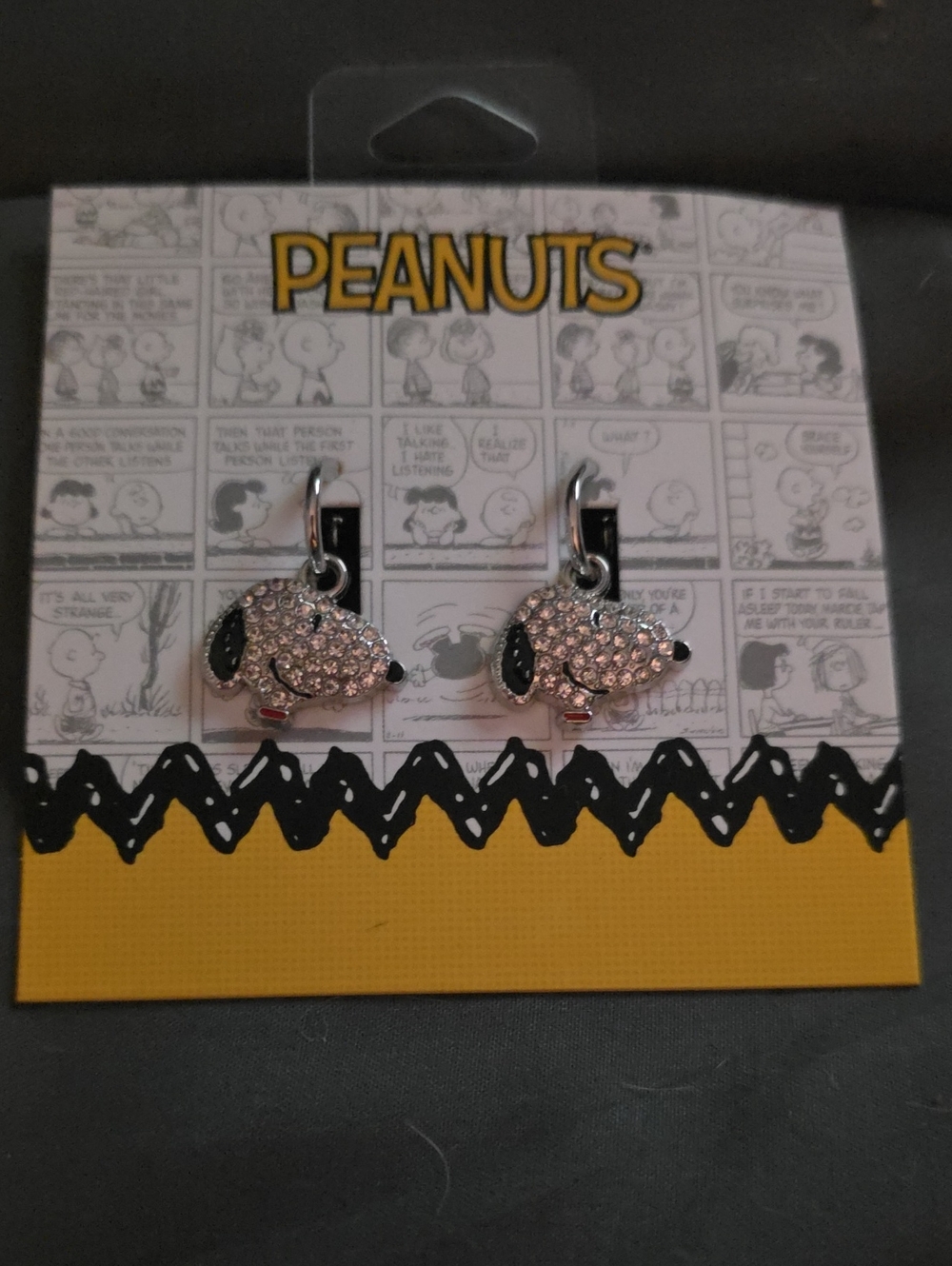 Snoopy Earrings Bling New